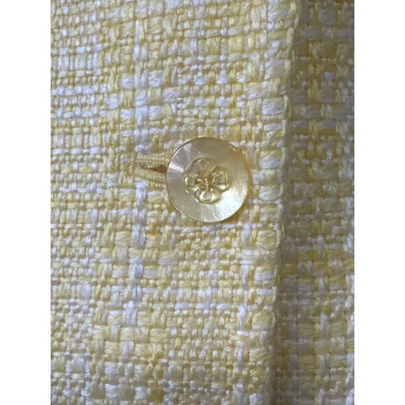 Pastel Yellow Skirt Suit 12 Tweed Plaid Spring Corpcore Soft Girl Coquette - Picture 5 of 16